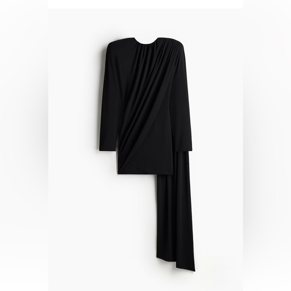 Elegant Black Draped Dress size small SOLD OUT